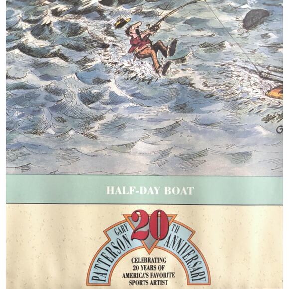 Gary Patterson 20th Anniversary Half-Day Boat Print 11 x 14 1990 - Picture 6 of 8